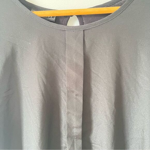 Mataphor‎ Black Cap Sleeve Round Neck Blouse - Picture 8 of 12